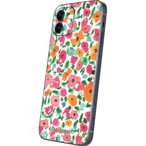 Bouffants and Broken Hearts Watercolor Floral iPhone 12 Mini Skin