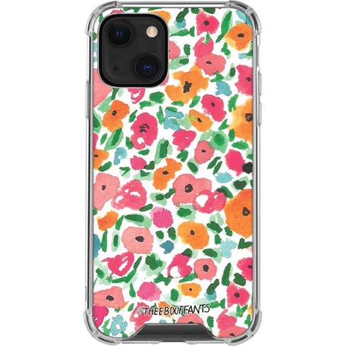 Bouffants and Broken Hearts Watercolor Floral iPhone 13 Mini Clear Case