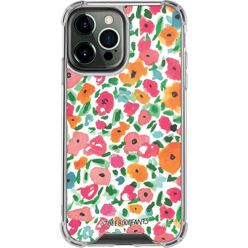 Bouffants and Broken Hearts Watercolor Floral iPhone 13 Pro Max Clear Case