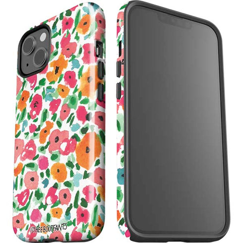 Bouffants and Broken Hearts Watercolor Floral iPhone 14 Plus Impact Case