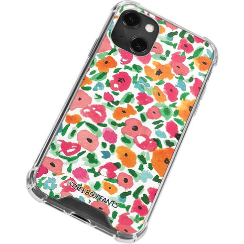 Bouffants and Broken Hearts Watercolor Floral iPhone 14 Plus Clear Case