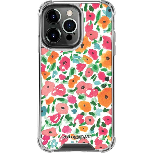 Bouffants and Broken Hearts Watercolor Floral iPhone 15 Pro Clear Case