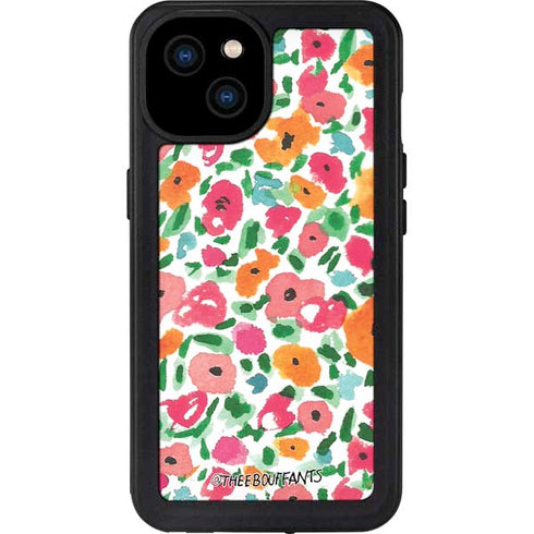 Bouffants and Broken Hearts Watercolor Floral iPhone 15 Plus Waterproof Case