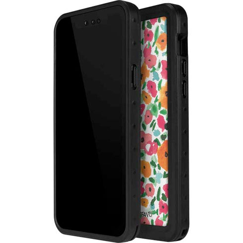 Bouffants and Broken Hearts Watercolor Floral iPhone 15 Waterproof Case