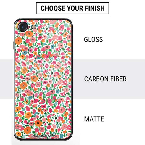 Bouffants and Broken Hearts Watercolor Floral iPhone SE (2nd & 3rd Gen) Skin