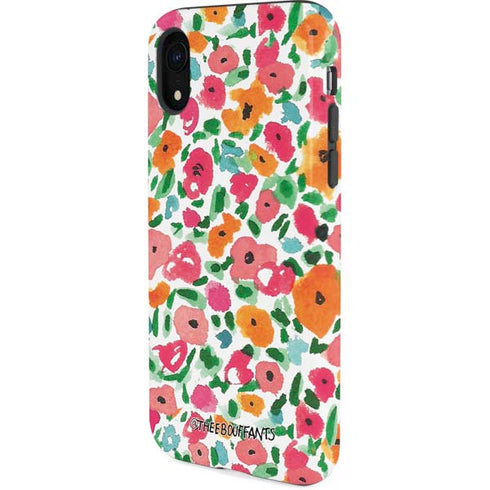 Bouffants and Broken Hearts Watercolor Floral iPhone XR Pro Case
