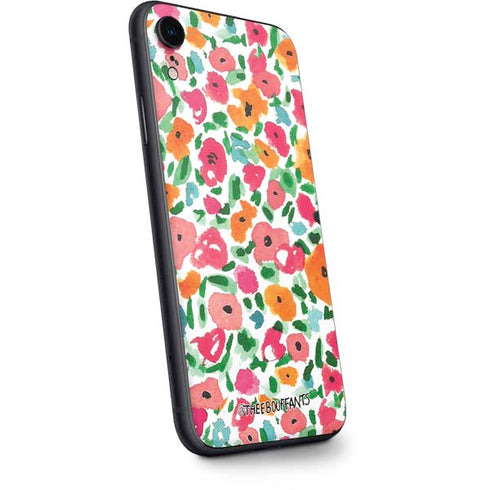 Bouffants and Broken Hearts Watercolor Floral iPhone XR Skin