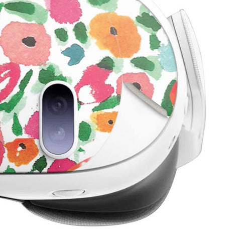 Bouffants and Broken Hearts Watercolor Floral Meta Quest 3 Skin