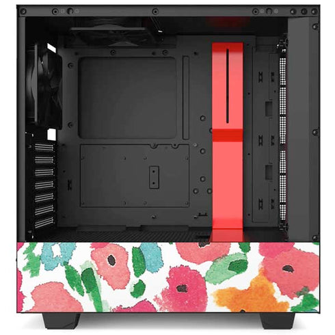 Bouffants and Broken Hearts Watercolor Floral NZXT H510 Compact ATX Mid-Tower Case Skin
