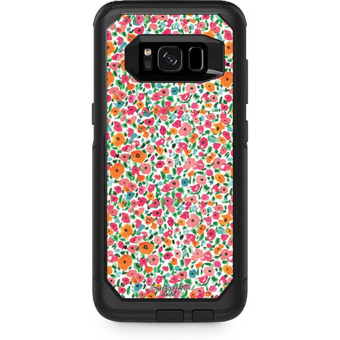 Bouffants and Broken Hearts Watercolor Floral Otterbox Commuter Galaxy Skin