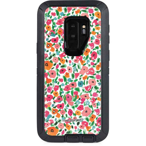Bouffants and Broken Hearts Watercolor Floral Otterbox Defender Galaxy Skin