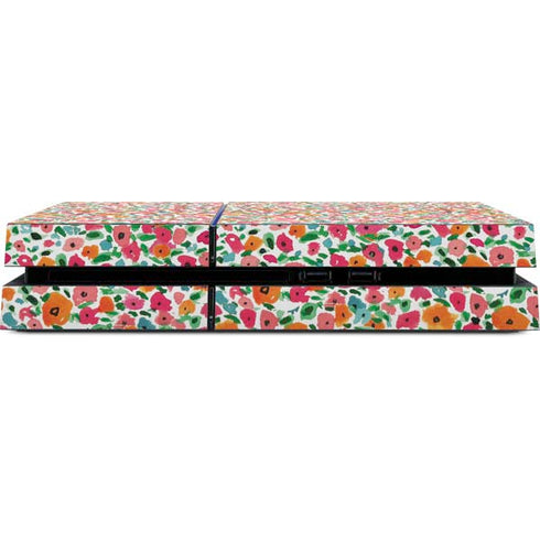 Bouffants and Broken Hearts Watercolor Floral PS4 Console Skin