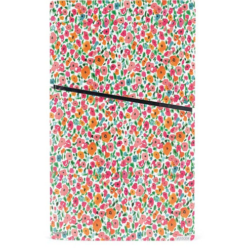 Bouffants and Broken Hearts Watercolor Floral PS5 Slim Digital Edition Console Skin