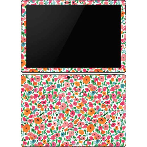 Bouffants and Broken Hearts Watercolor Floral Surface Pro 6 Skin