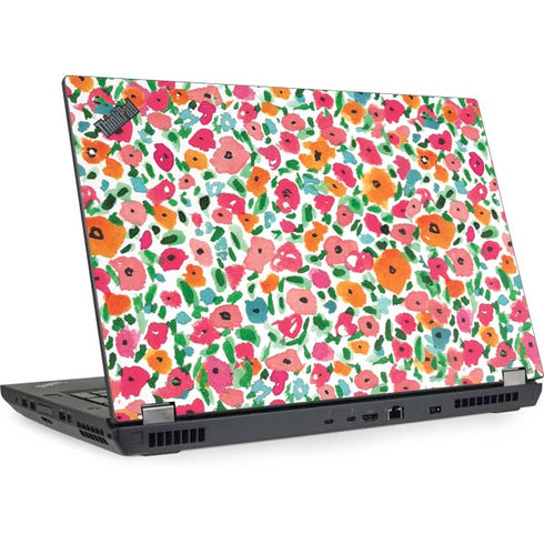 Bouffants and Broken Hearts Watercolor Floral Lenovo ThinkPad Skin