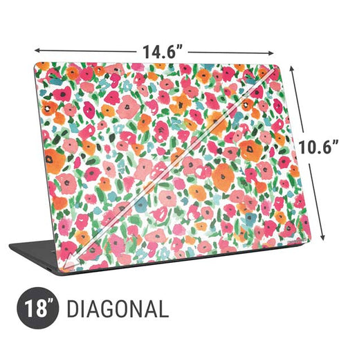 Bouffants and Broken Hearts Watercolor Floral Universal Laptop 18in (14.6 x 10.6in) Skin