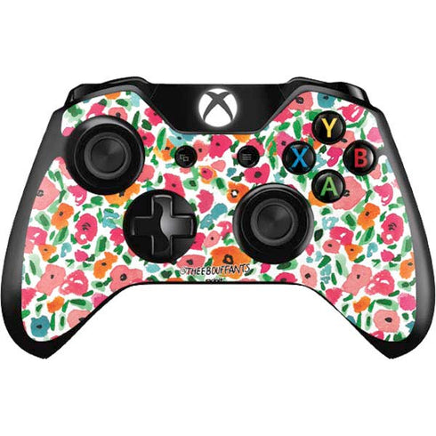 Bouffants and Broken Hearts Watercolor Floral Xbox One Controller Skin