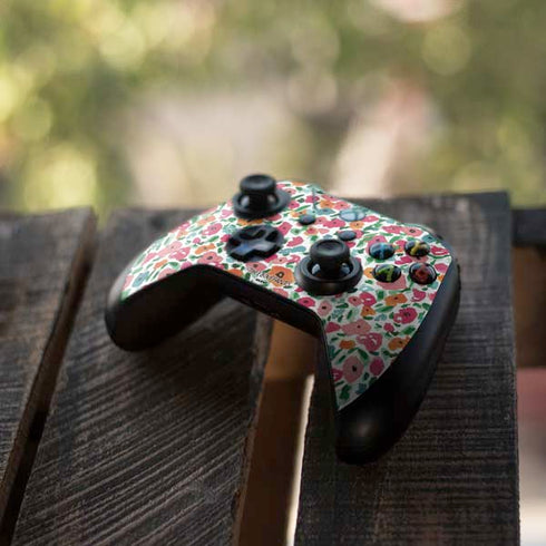 Bouffants and Broken Hearts Watercolor Floral Xbox One S All-Digital Edition Bundle Skin