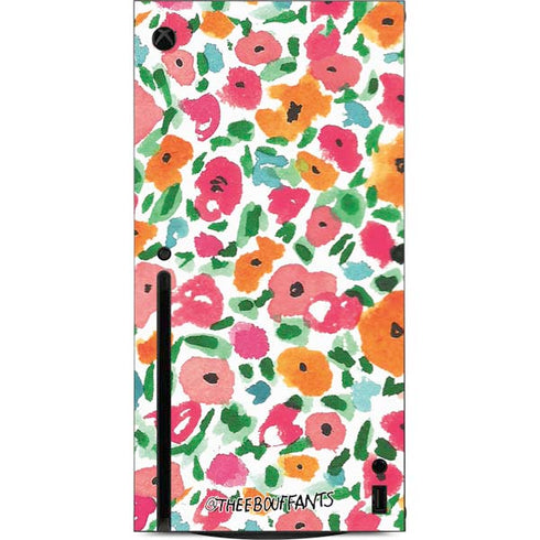 Bouffants and Broken Hearts Watercolor Floral Xbox Series X Console Skin