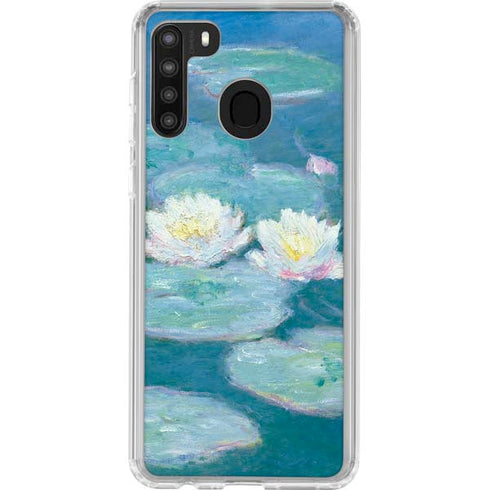 Claude Monet Waterlilies, Evening Galaxy A21 Clear Case
