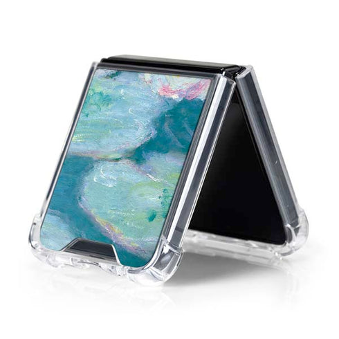 Waterlilies, Evening by Monet Galaxy Z Flip5 5G Clear Case