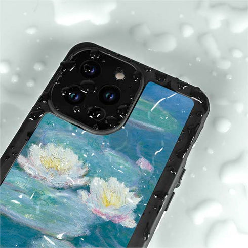 Claude Monet Waterlilies, Evening iPhone 14 Pro Max Waterproof Case