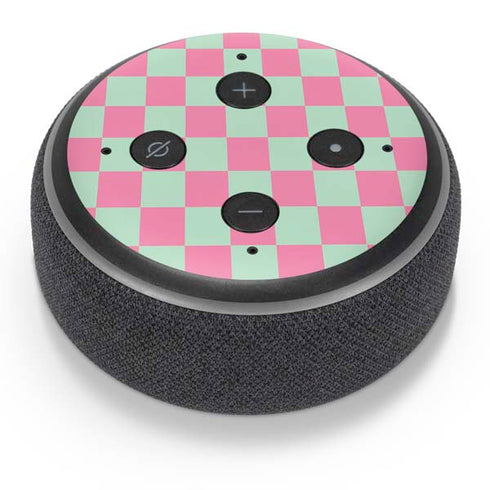 Watermelon Checkered Amazon Echo Dot Skin