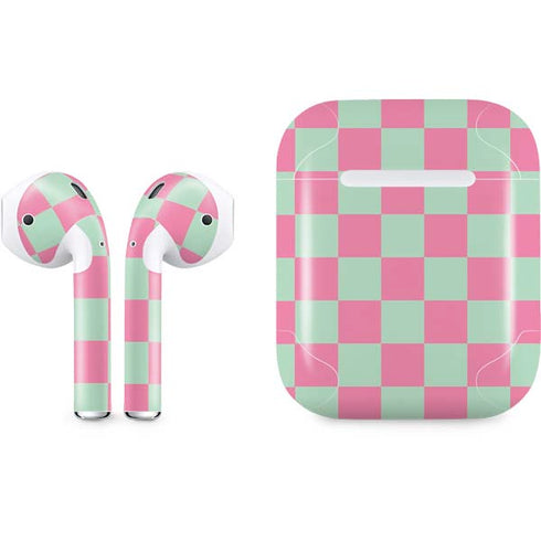 Watermelon Checkered Apple AirPods Skin