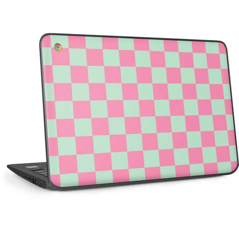 Watermelon Checkered HP Chromebook Skin