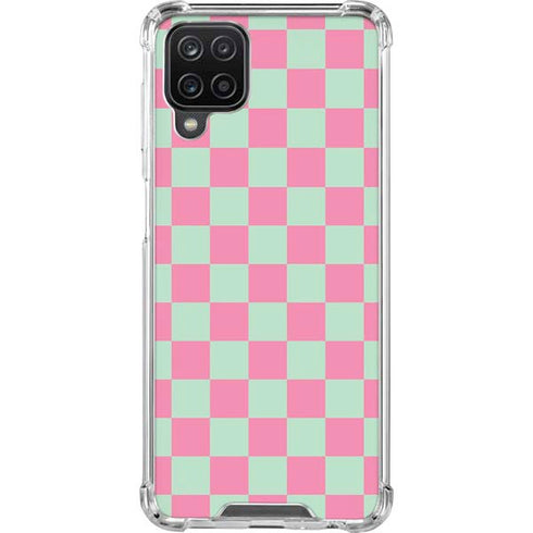 Watermelon Checkered Galaxy A12 Clear Case