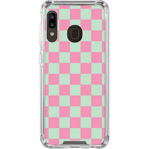 Watermelon Checkered Galaxy A30 Clear Case