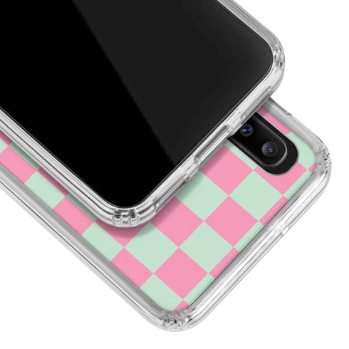 Watermelon Checkered Galaxy A30 Clear Case
