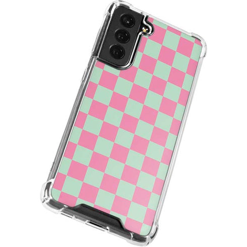 Watermelon Checkered Galaxy S22 Clear Case