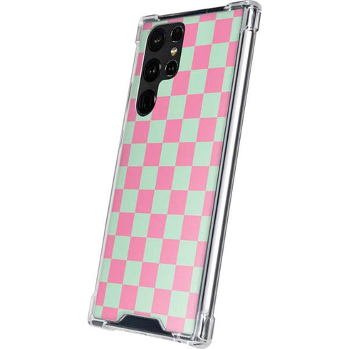 Watermelon Checkered Galaxy S22 Ultra Clear Case