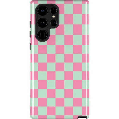 Watermelon Checkered Galaxy S22 Ultra Pro Case