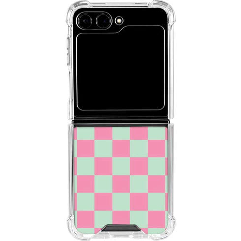 Watermelon Checkered Galaxy Z Flip5 5G Clear Case