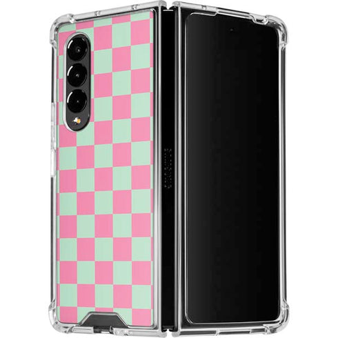 Watermelon Checkered Galaxy Z Fold4 5G Clear Case