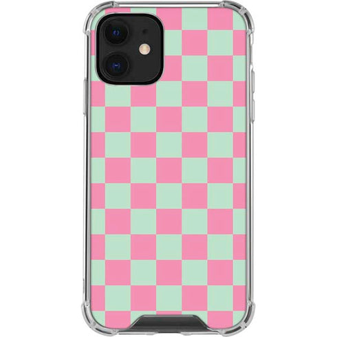 Watermelon Checkered iPhone 12 Clear Case