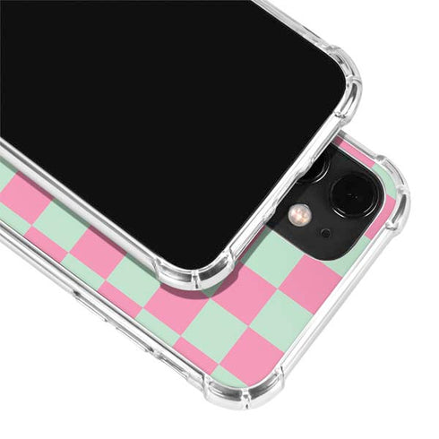Watermelon Checkered iPhone 12 Clear Case
