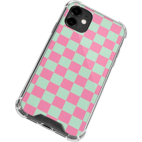 Watermelon Checkered iPhone 12 Clear Case