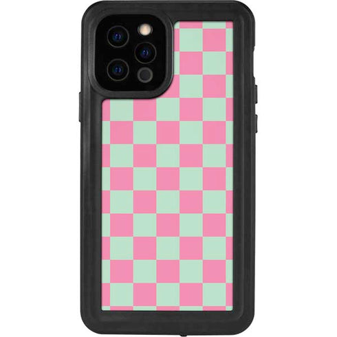 Watermelon Checkered iPhone 12 Pro Waterproof Case