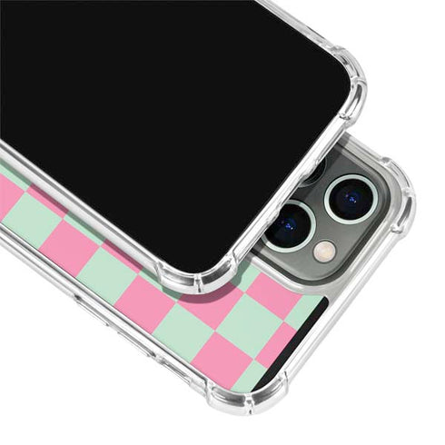 Watermelon Checkered iPhone 15 Pro Clear Case
