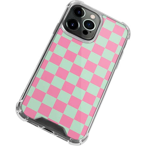 Watermelon Checkered iPhone 14 Pro Clear Case