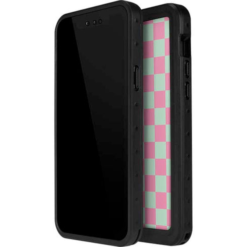 Watermelon Checkered iPhone 14 Pro Max Waterproof Case