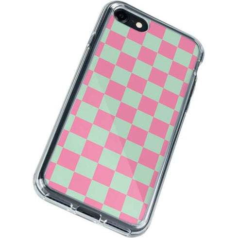 Watermelon Checkered iPhone SE (2nd & 3rd Gen) Clear Case