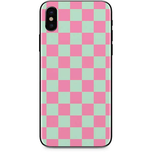 Watermelon Checkered iPhone X Skin