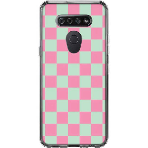 Watermelon Checkered LG K51/Q51 Clear Case