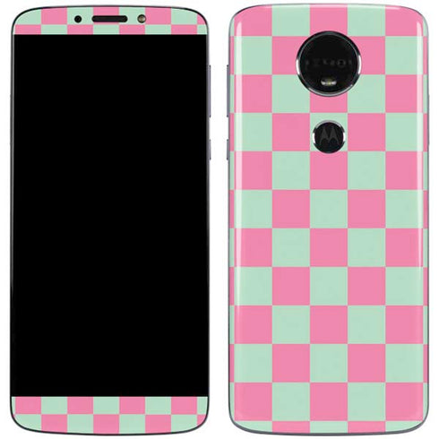Watermelon Checkered Moto E5 Plus Skin