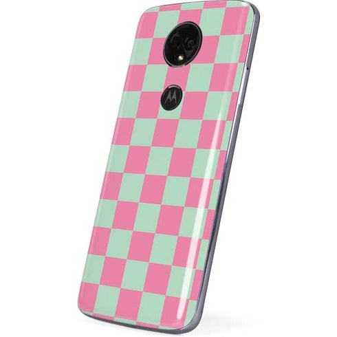 Watermelon Checkered Moto E5 Plus Skin
