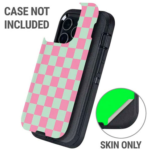 Watermelon Checkered Otterbox Defender iPhone Skin